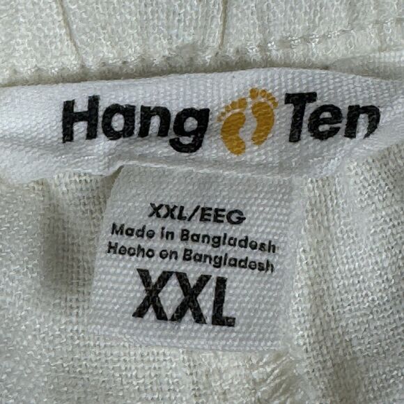 Hang Ten Womens XXL Cream Linen Blend Summer Shorts 2XL New White - Picture 9 of 10